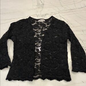 Vintage Black Lace Cardigan